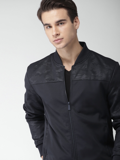 

Harvard Men Navy Blue Solid Bomber