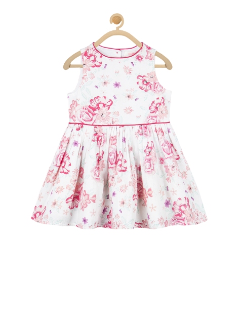 

Budding Bees Girls Off-White Printed Fit and Flare Dress