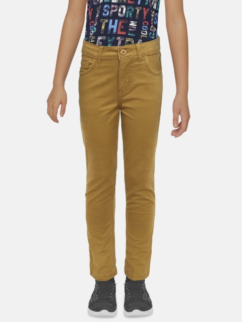 

Allen Solly Junior Boys Brown Solid Regular Trousers