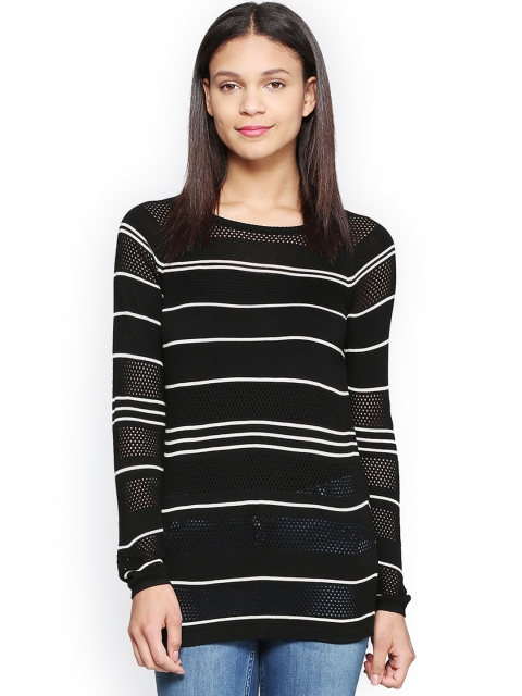 

Van Heusen Woman Women Black Striped Pullover