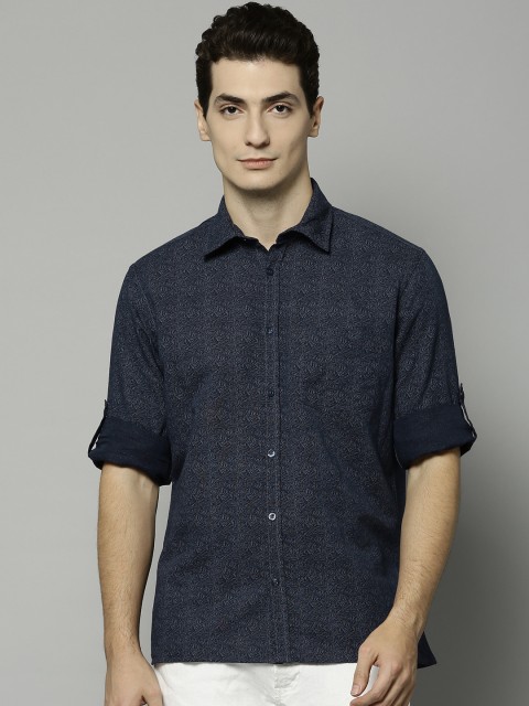 

Marks & Spencer Men Navy Blue Regular Fit Printed Casual Shirt