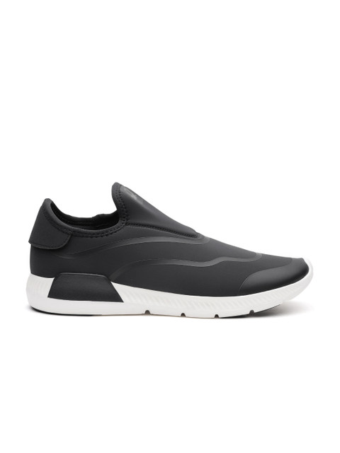 

United Colors of Benetton Men Black Slip-On Sneakers