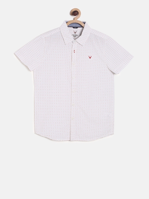 

Allen Solly Junior Boys White Printed Casual Shirt