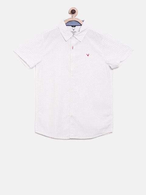 

Allen Solly Junior Boys White Regular Fit Printed Casual Shirt