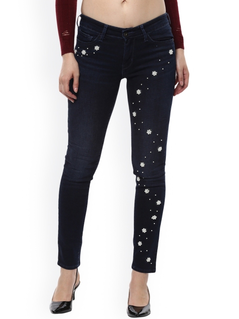 

Estrolo Women Black Skinny Fit Mid-Rise Clean Look Jeans