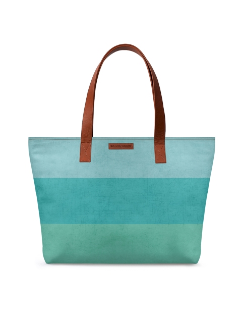 

DailyObjects Blue Colourblocked Tote Bag