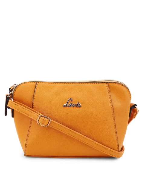 

Lavie Mustard Solid Sling Bag
