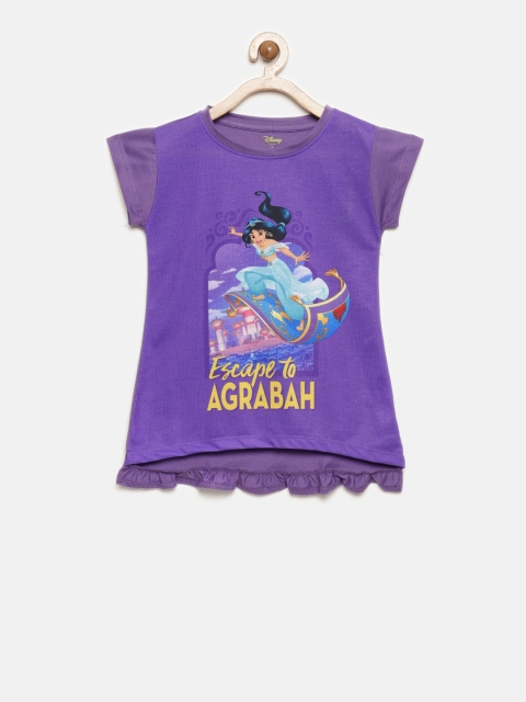 

YK Disney Girls Purple Printed Top