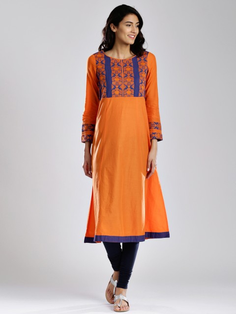 

W Orange A-Line Kurta