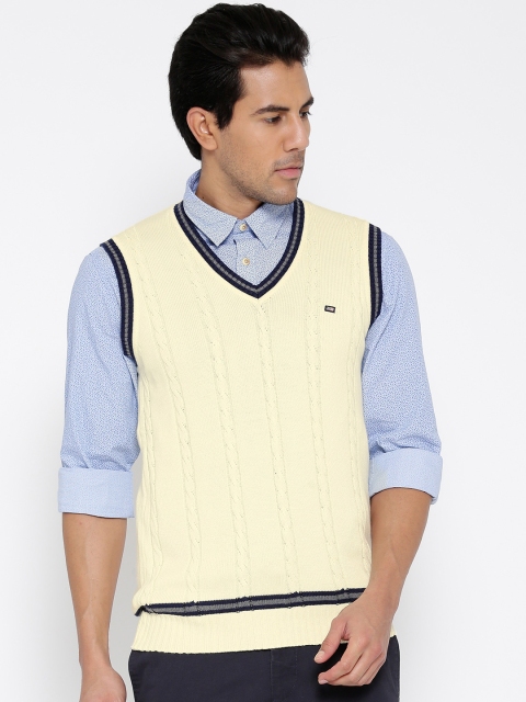 

Arrow Sport Men Cream-Coloured Sweater