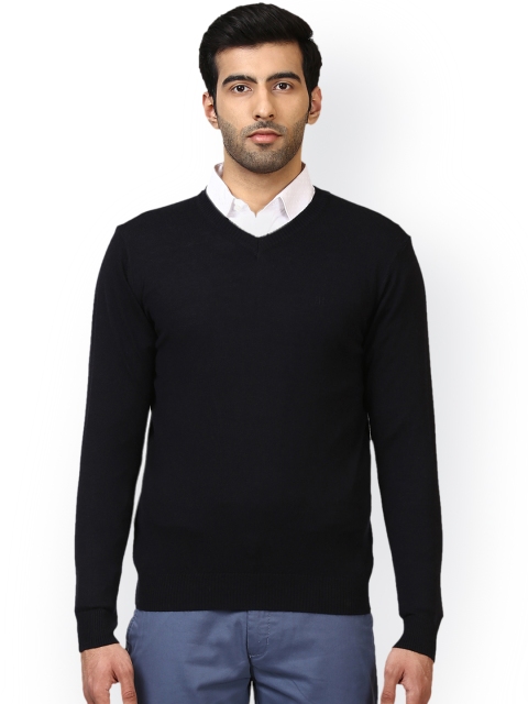 

Raymond Men Black Solid Pullover