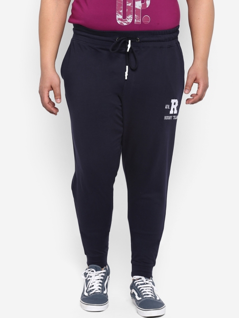 

aLL Men Navy Blue Embroidered Applique Detailed Joggers