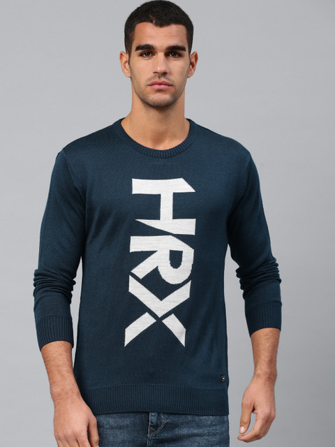 

HRX by Hrithik Roshan Men Navy Blue Athleisure Sweater