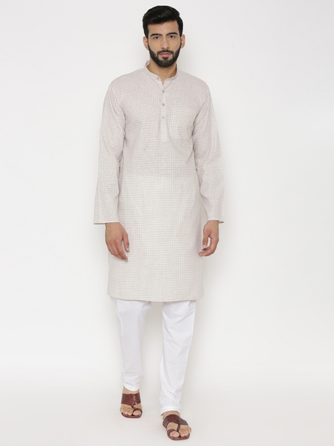 

Wintage Men Off-White Printed Kurta with Pyjamas