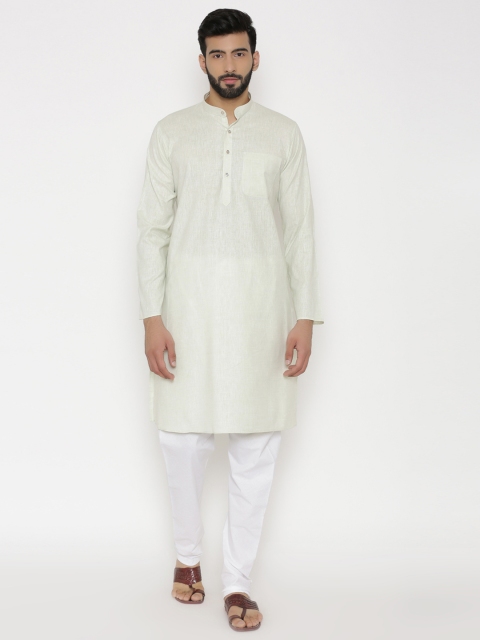 

Wintage Men Green Solid Kurta with Pyjamas