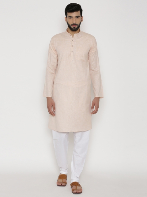 

Wintage Men Orange Solid Kurta with Pyjamas