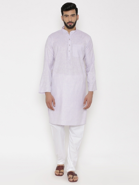 

Wintage Men Lavender Solid Kurta with Pyjamas