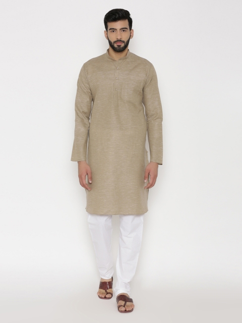 

Wintage Men Brown Solid Kurta with Pyjamas