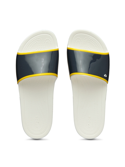 

Crocs Drew Women Navy Blue White Solid Sliders