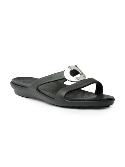 

Crocs Sanrah Women Black Solid Open Toe Flats
