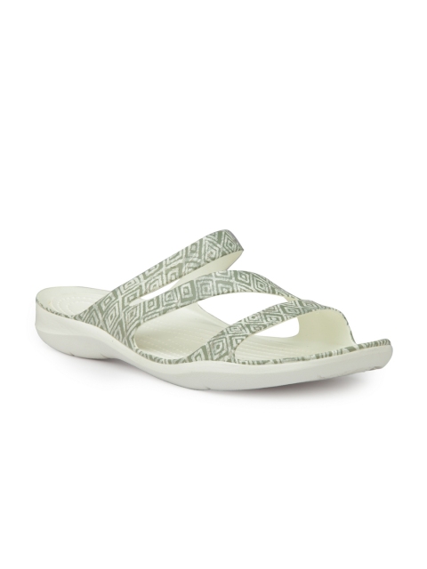 

Crocs Women White Solid Open Toe Flats