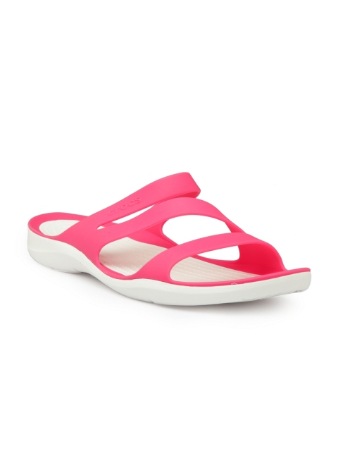 

Crocs Women Pink Solid Open Toe Flats