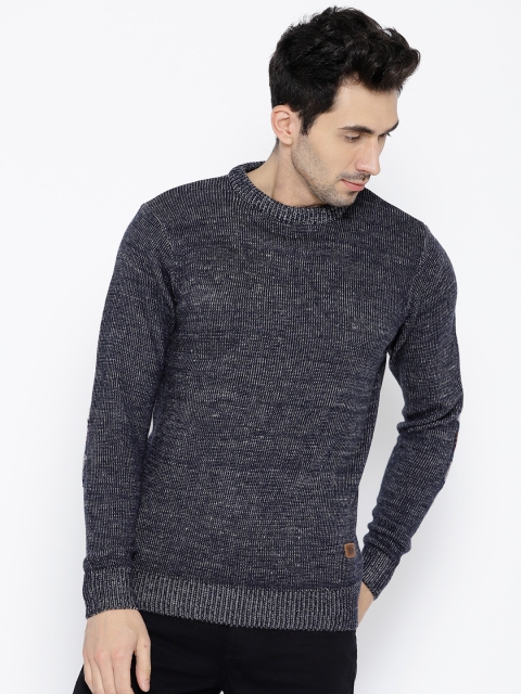 

Roadster Men Charcoal Grey Solid Sweater