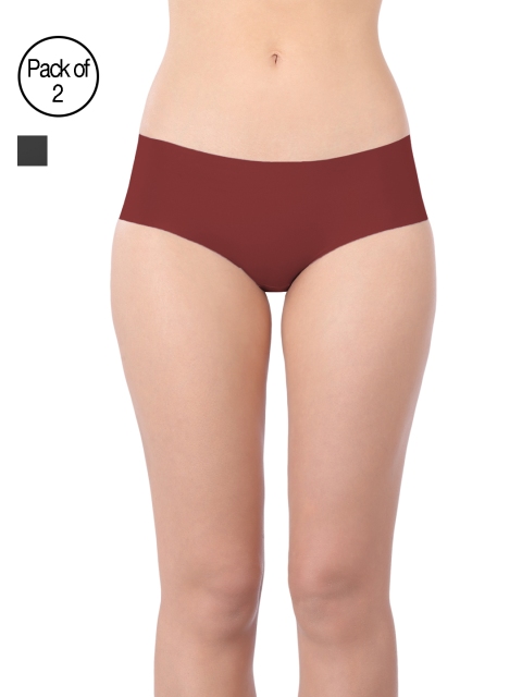 

Triumph Stretty Skinfit 15 Hipster Brief - Pack of 2, Maroon