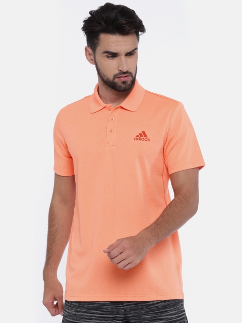 

ADIDAS Men Orange Solid Polo Collar T-shirt