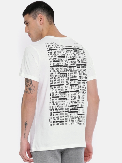

ADIDAS Men White Confidential Printed Back T-shirt
