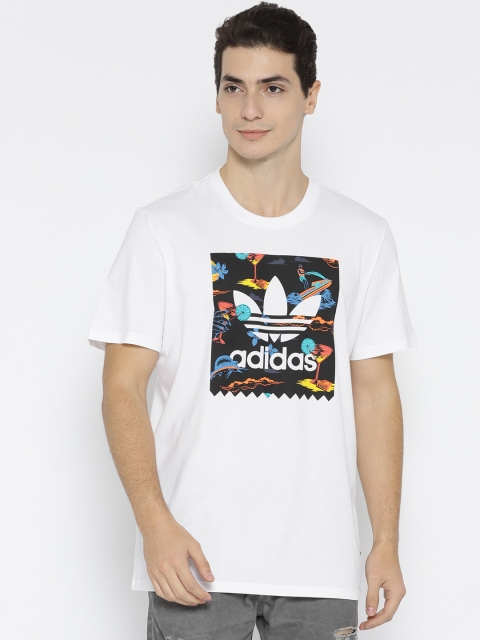 

ADIDAS Originals Men BB Resort White Printed Round Neck T-shirt
