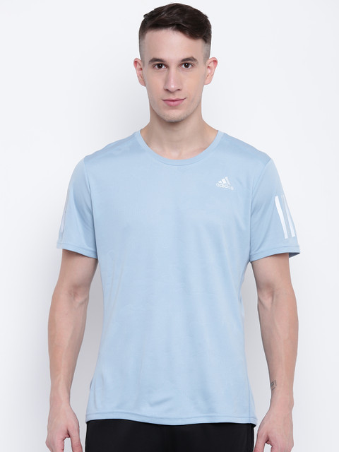

Adidas Men Blue Response Self-Design Running T-shirt