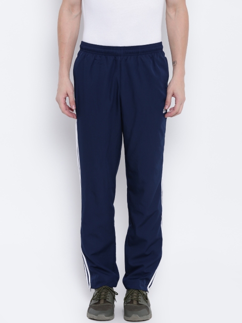 

ADIDAS Men Navy Essential 3 Stripes WVN Track Pants, Navy blue