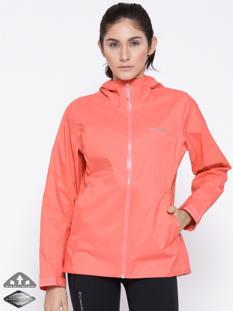 

Columbia Peach-Coloured EvaPOURation Rain Jacket