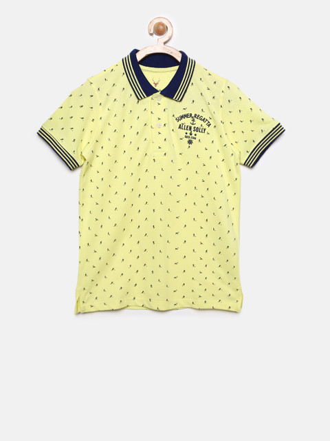 

Allen Solly Junior Boys Yellow Polo Collar T-shirt