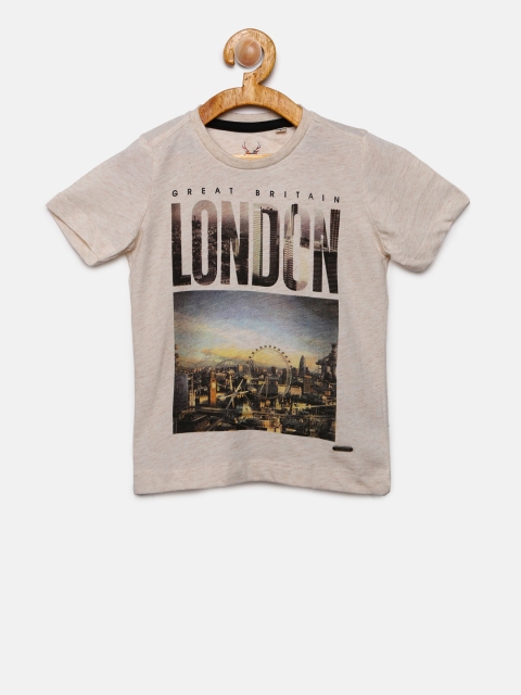 

Allen Solly Junior Boys Pink Printed Round Neck T-shirt