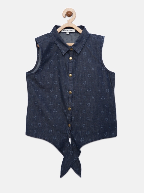 

Allen Solly Junior Girls Navy Blue Printed Top