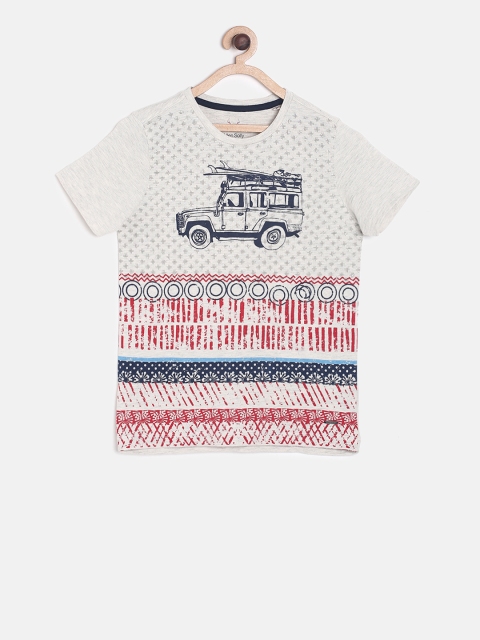 

Allen Solly Junior Boys Beige Printed Round Neck T-shirt
