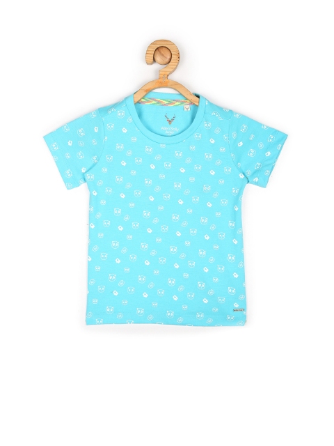 

Allen Solly Junior Boys Blue Printed Round Neck T-shirt