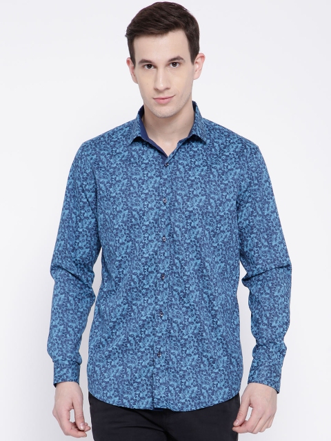 

DENNISON Men Blue Comfort Slim Fit Printed Casual Shirt