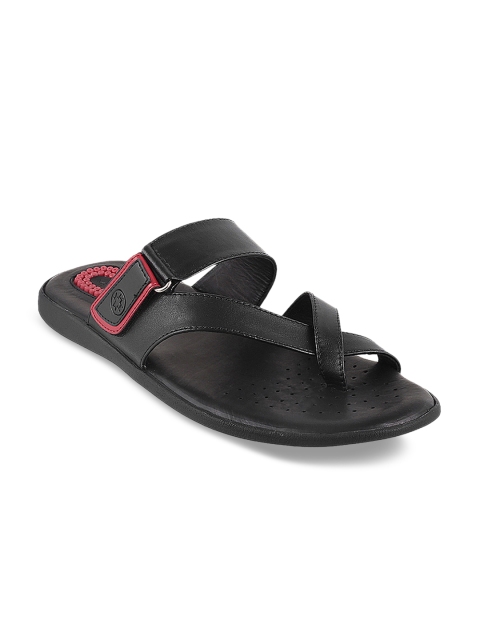 

Metro Men Black Leather Comfort Sandals