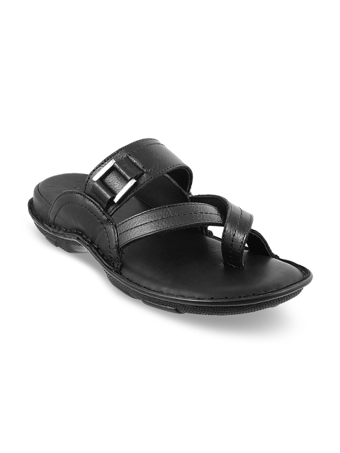 

Metro Men Black Leather Comfort Sandals