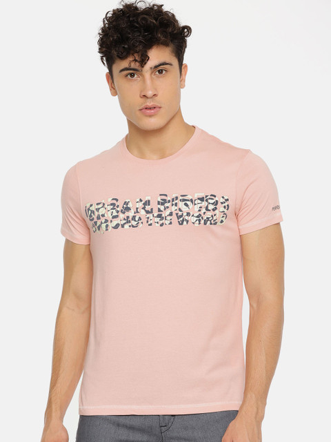 

Lee Men Pink Printed Round Neck T-shirt