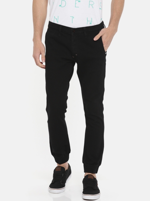

Lee Men Black Jogger Mid-Rise Clean Look Stretchable Jeans
