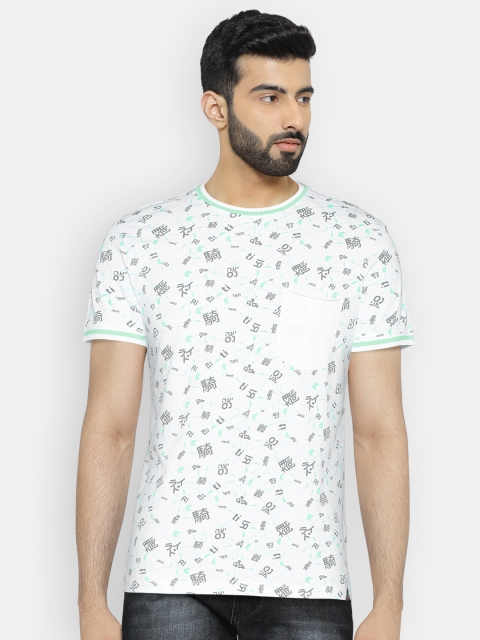 

Lee Men White Printed Round Neck T-shirt