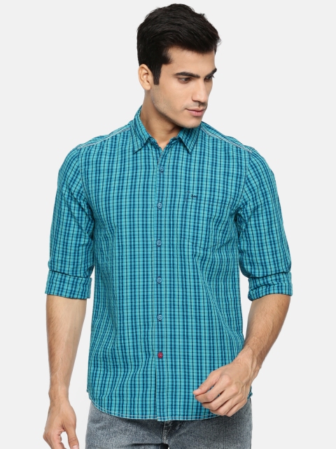 

Lee Men Blue Slim Fit Checked Casual Shirt