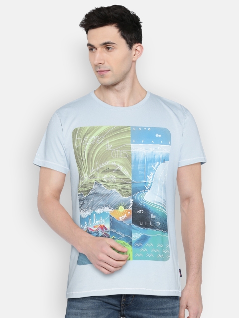 

Lee Men Blue Printed Round Neck T-shirt
