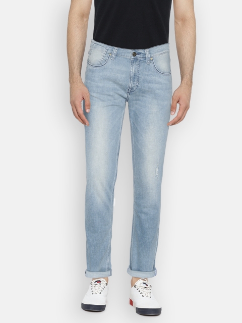 

Lee Men Blue Bruce Skinny Fit Low-Rise Low Distress Stretchable Jeans