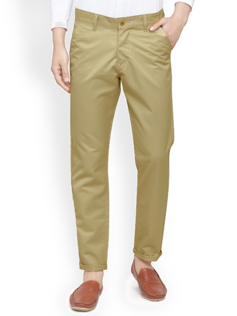 

JAINISH Men Khaki Smart Slim Fit Solid Chinos
