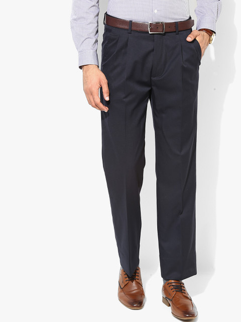 

Arrow Men Black Regular Fit Solid Regular Trousers
